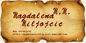 Magdalena Miljojčić vizit kartica